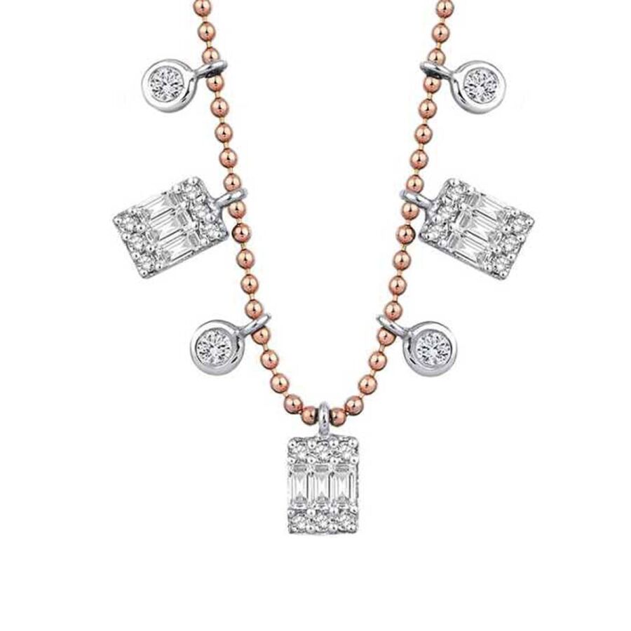 0,46 Carat Diamond Baguette Necklace