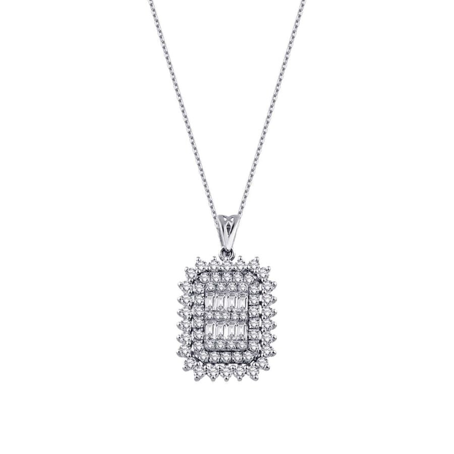 0,63 Carat Diamond Baguette Necklace
