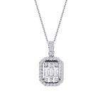 0,36 Carat Diamond Baguette Necklace