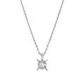 0,08 Carat Diamond Baguette Solitaire Necklace