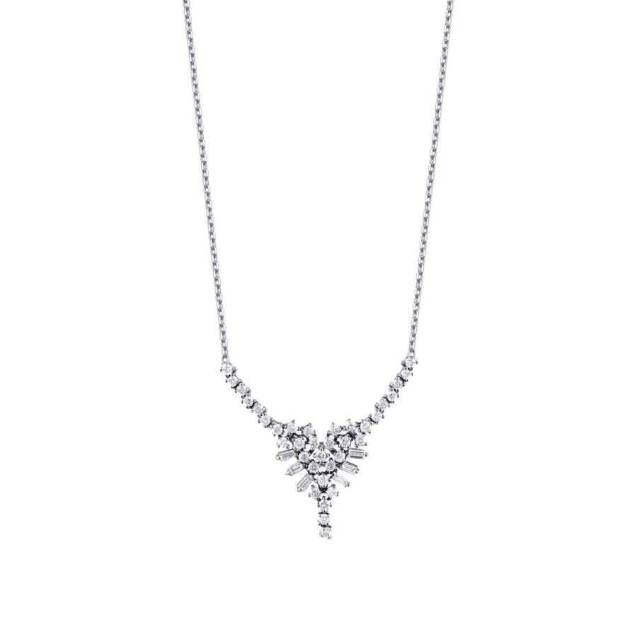 1,14 Carat Diamond Baguette Necklace