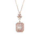0,43 Carat Diamond Baguette Necklace