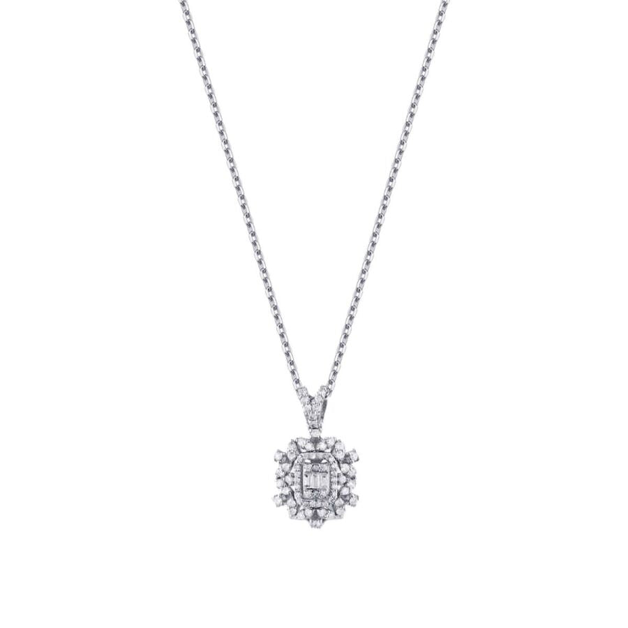 0,49 Carat Diamond Baguette Necklace