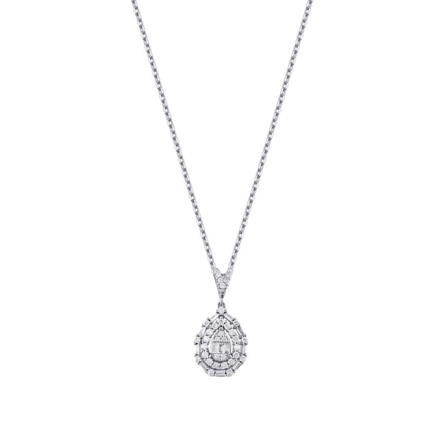 0,37 Carat Diamond Baguette Necklace