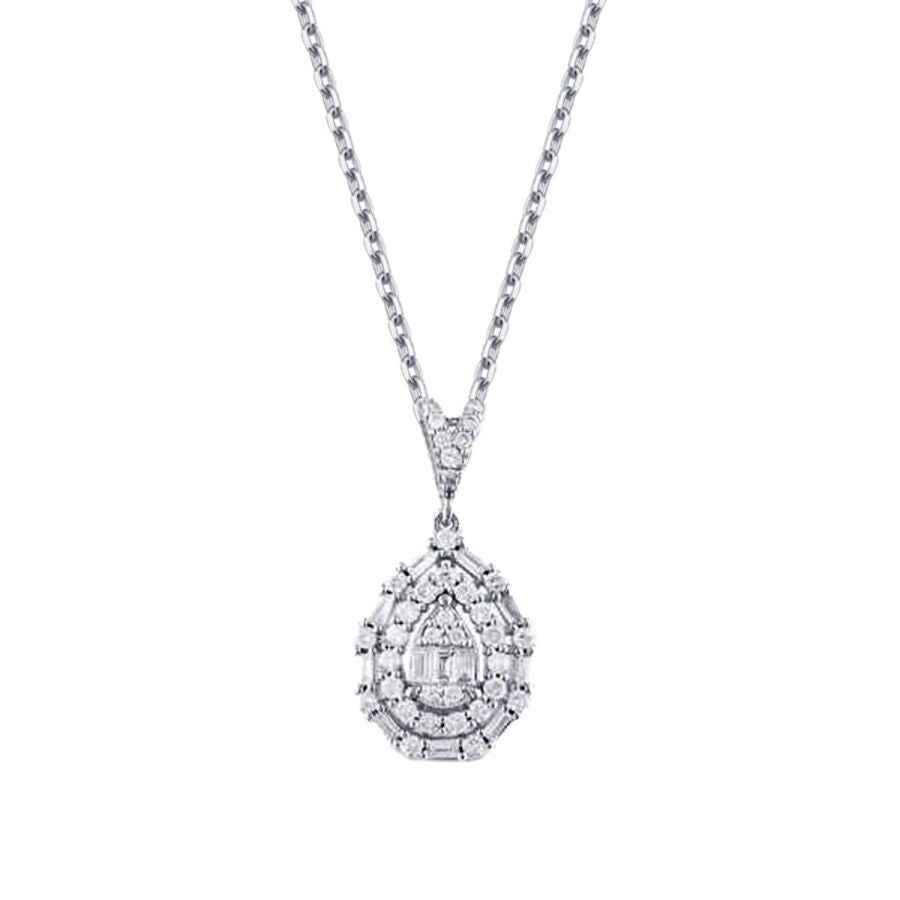 0,37 Carat Diamond Baguette Necklace