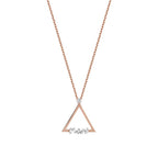 0,07 Carat Diamond Baguette Triangle Necklace