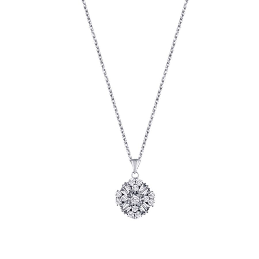 0,45 Carat Diamond Baguette Necklace