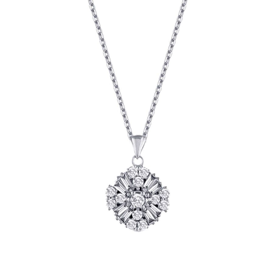 0,45 Carat Diamond Baguette Necklace