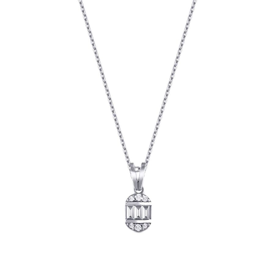 0,07 Carat Diamond Baguette Necklace