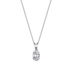 0,07 Carat Diamond Baguette Necklace