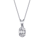 0,07 Carat Diamond Baguette Necklace