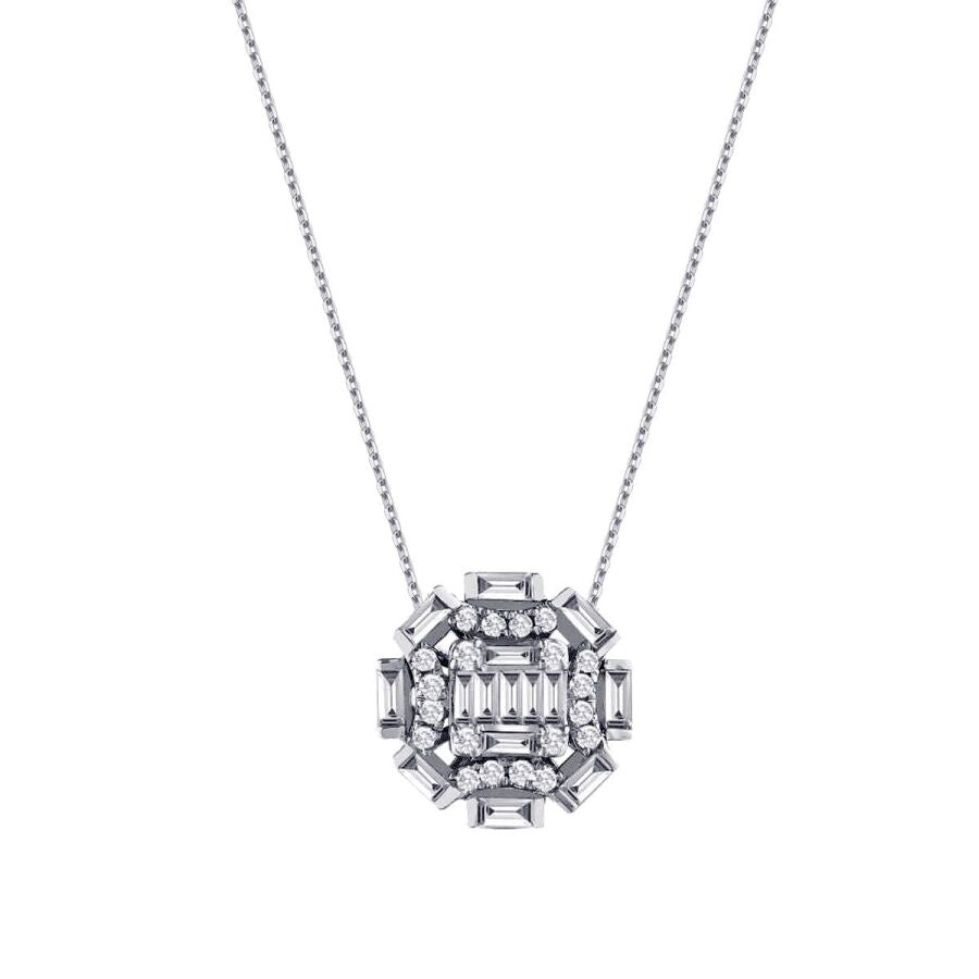 0,48 Carat Diamond Baguette Necklace