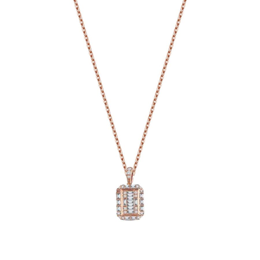 0,37 Carat Diamond Baguette Necklace
