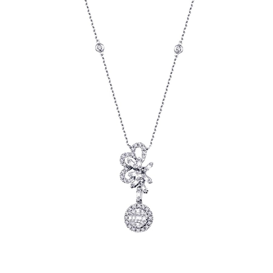 0,53 Carat Diamond Baguette Necklace