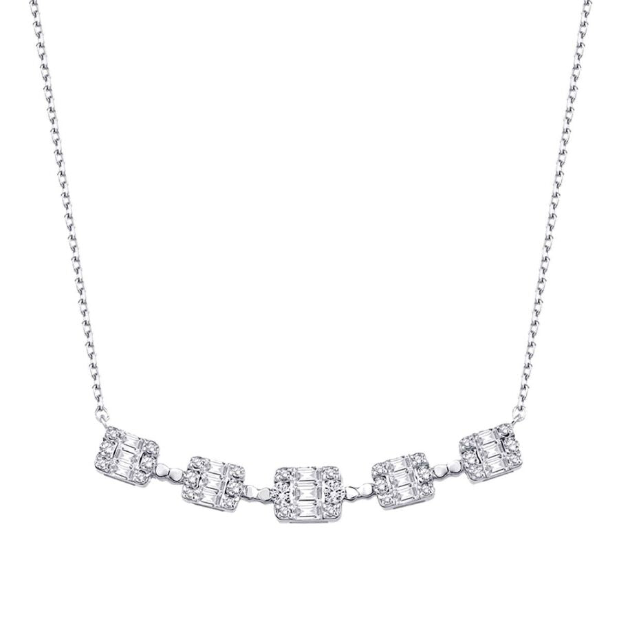 0,66 Carat Diamond Baguette Necklace
