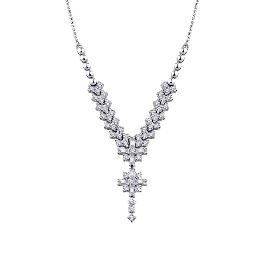 0,69 Carat Diamond Baguette Necklace