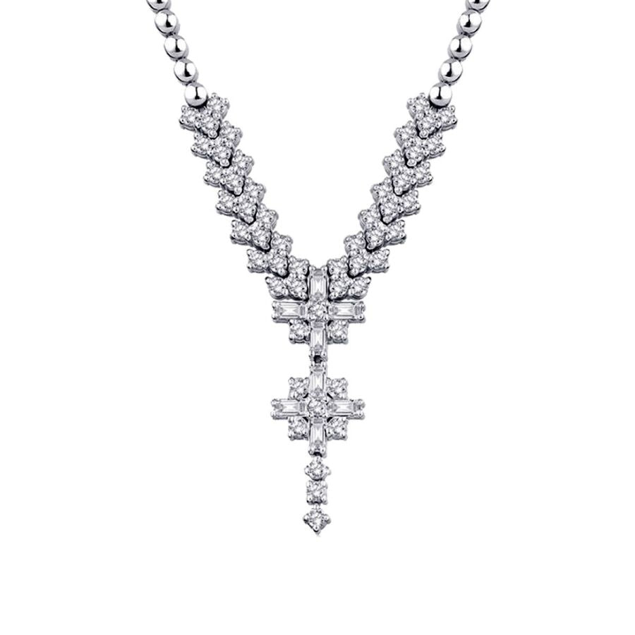 0,69 Carat Diamond Baguette Necklace