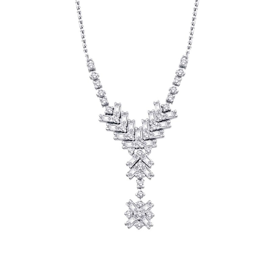 0,45 Carat Diamond Baguette Necklace