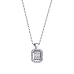 0,14 Carat Diamond Baguette Necklace