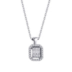0,14 Carat Diamond Baguette Necklace