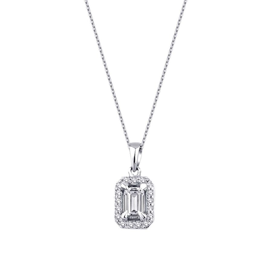 0,35 Carat Diamond Baguette Necklace