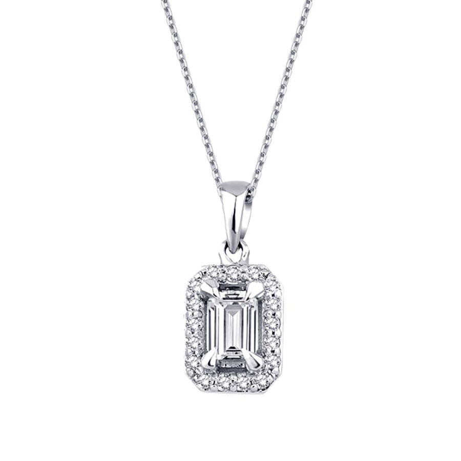 0,35 Carat Diamond Baguette Necklace