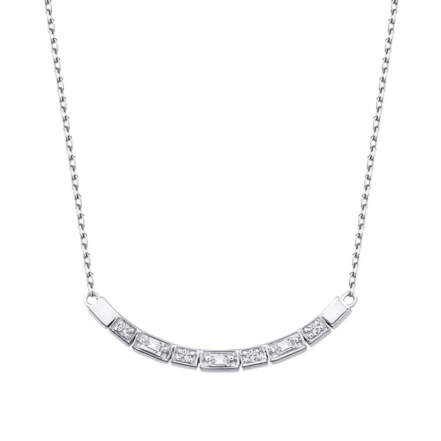 0,16 Carat Diamond Baguette Necklace