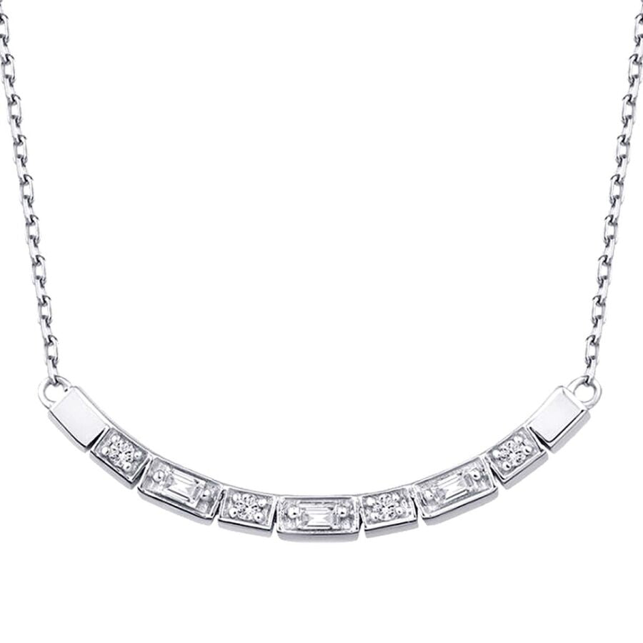 0,16 Carat Diamond Baguette Necklace
