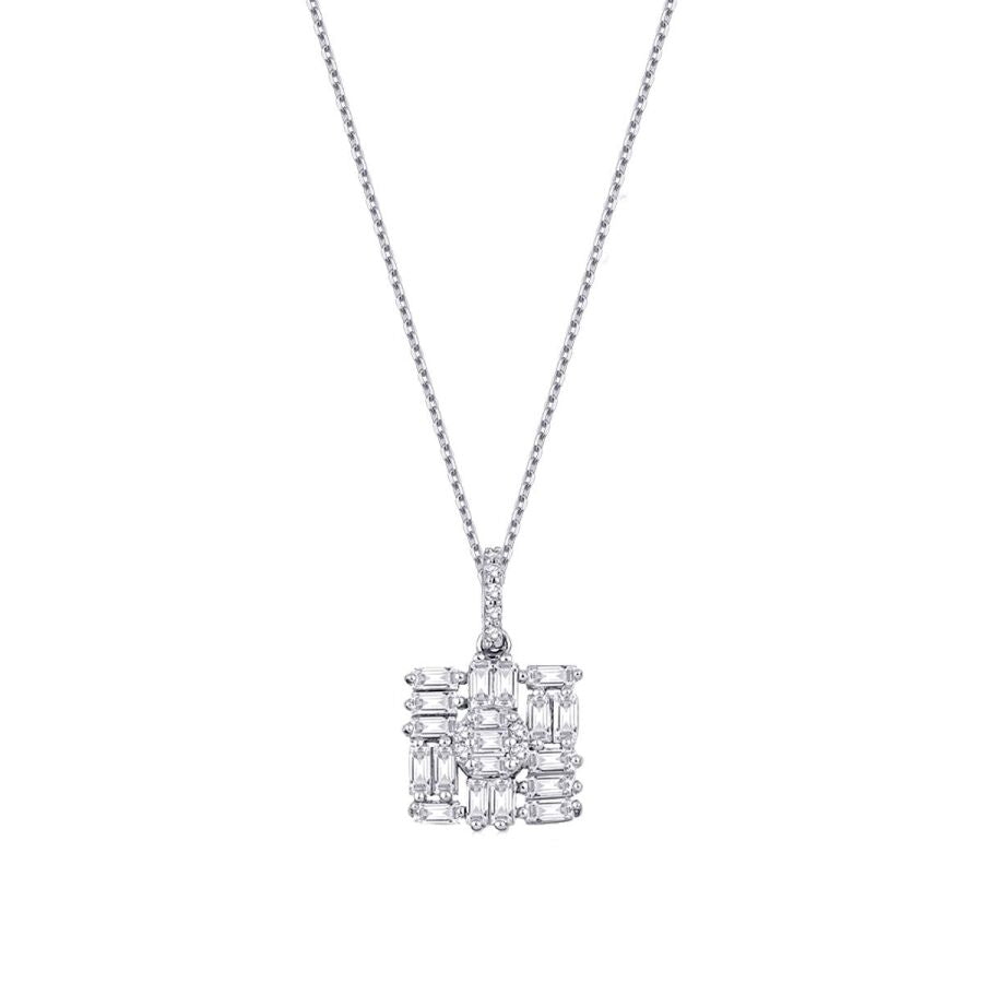 0,43 Carat Diamond Baguette Necklace