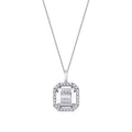 0,14 Carat Diamond Baguette Necklace