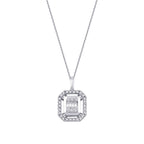 0,14 Carat Diamond Baguette Necklace
