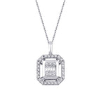 0,14 Carat Diamond Baguette Necklace
