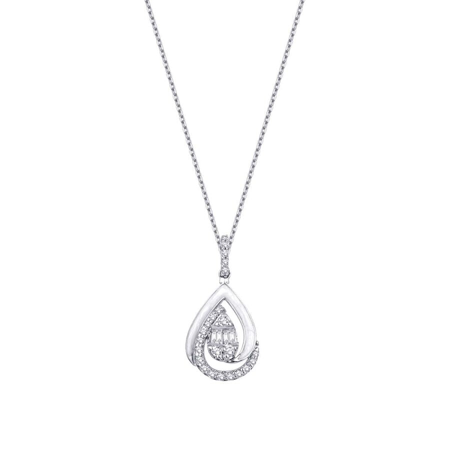 0,15 Carat Diamond Baguette Necklace