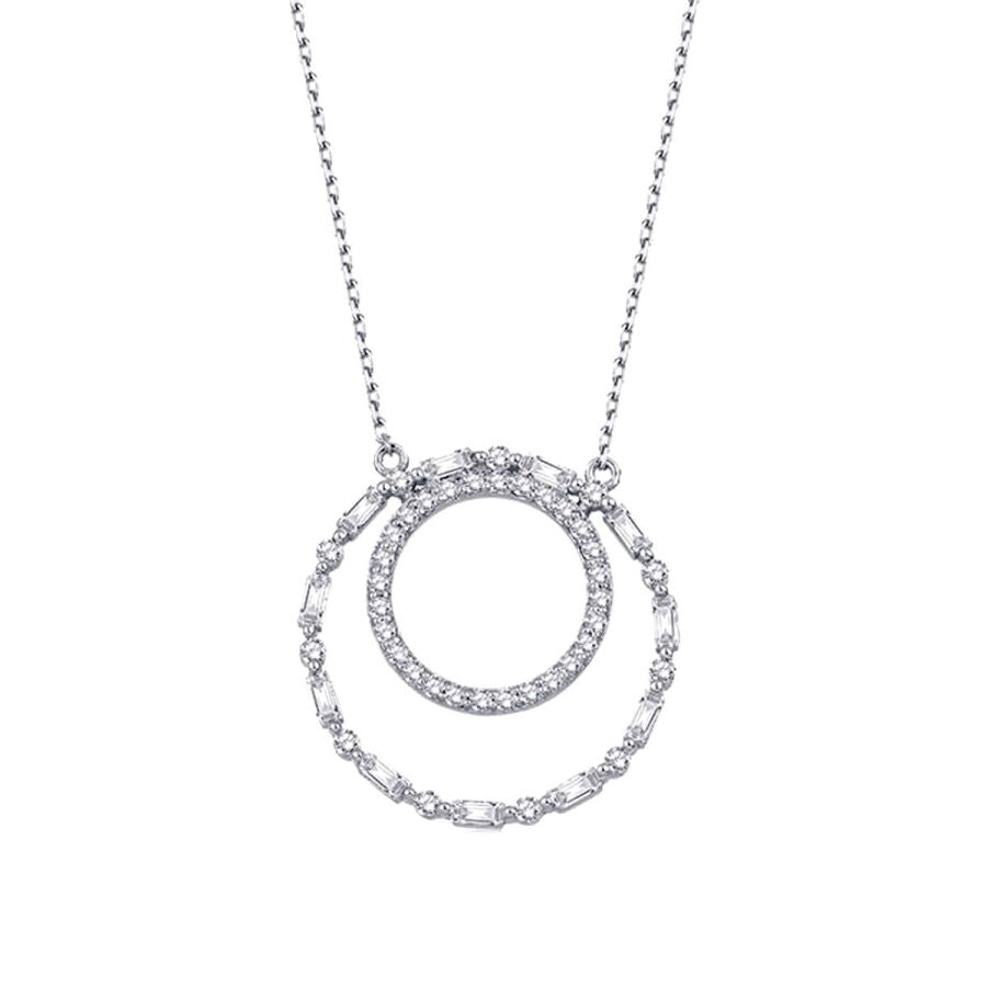 0,66 Carat Diamond Baguette Necklace