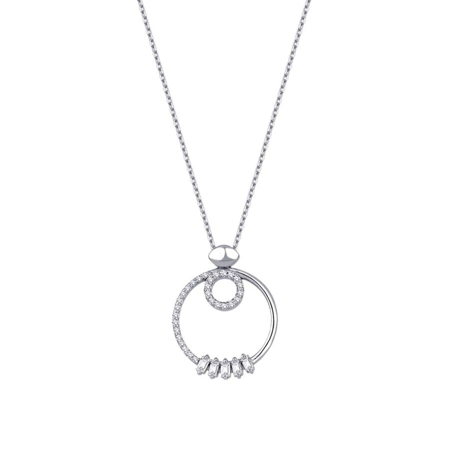 0,22 Carat Diamond Baguette Necklace