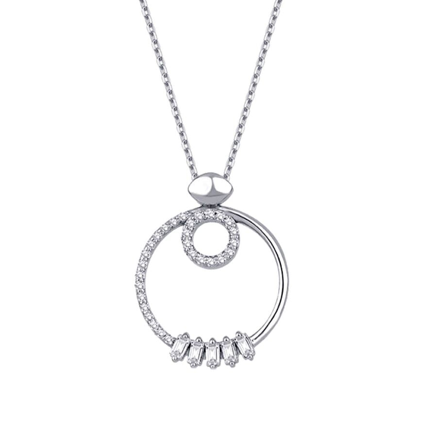 0,22 Carat Diamond Baguette Necklace
