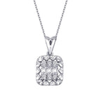 0,19 Carat Diamond Baguette Necklace