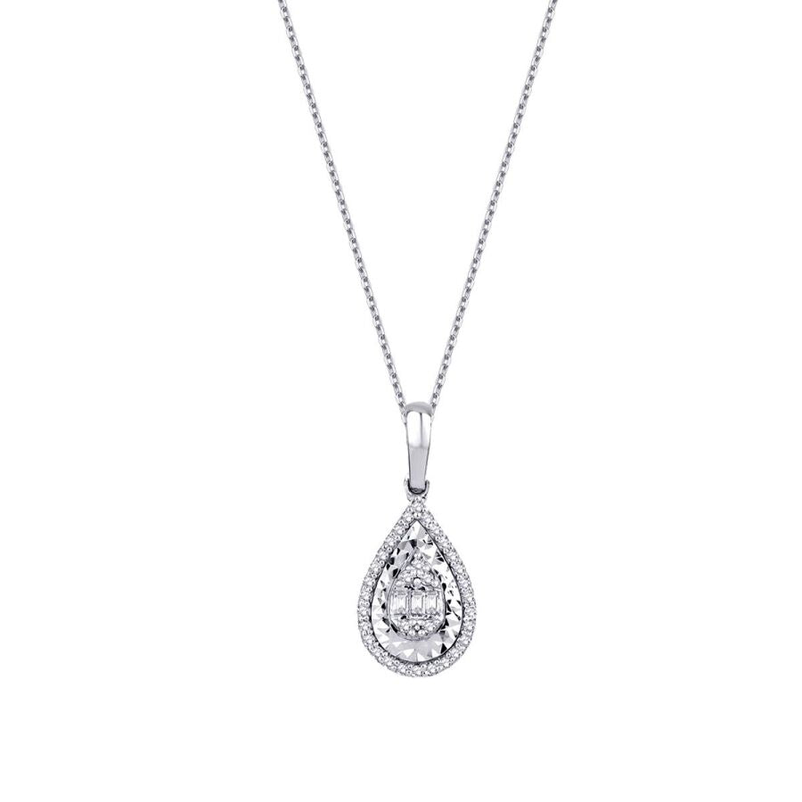 0,11 Carat Diamond Baguette Necklace