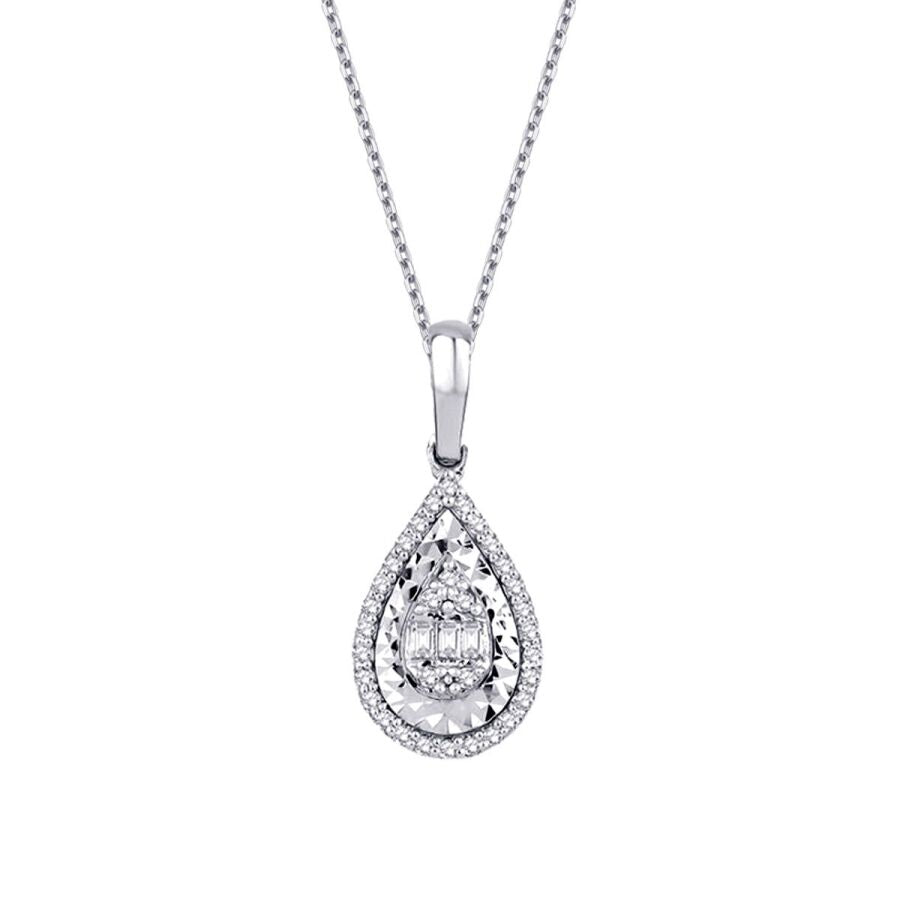 0,11 Carat Diamond Baguette Necklace