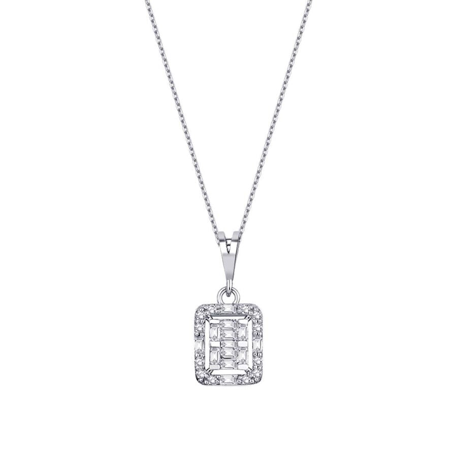 0,15 Carat Diamond Baguette Necklace