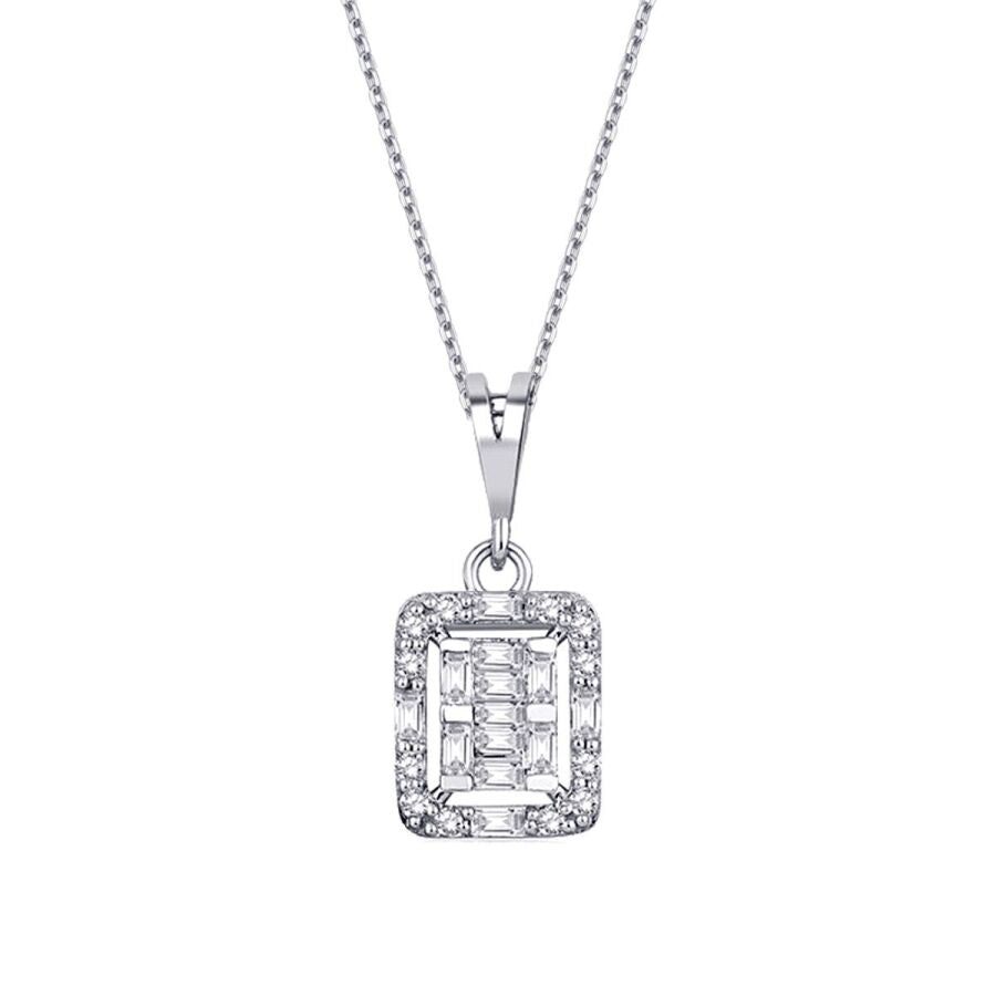 0,15 Carat Diamond Baguette Necklace