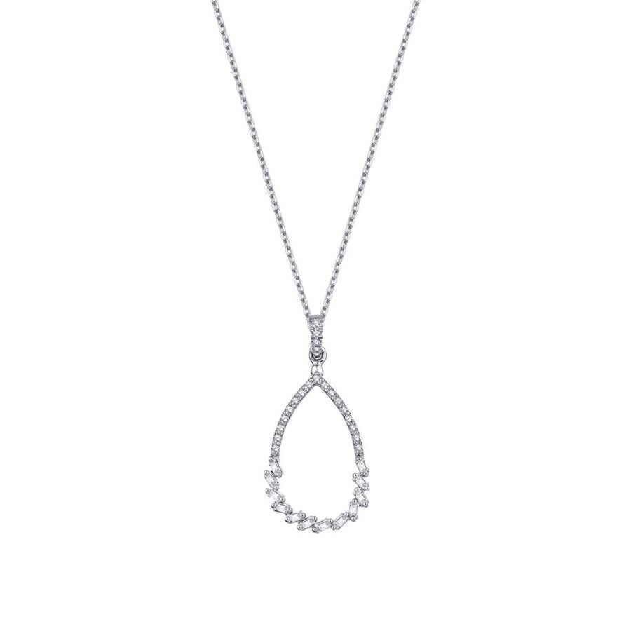 0,22 Carat Diamond Baguette Necklace