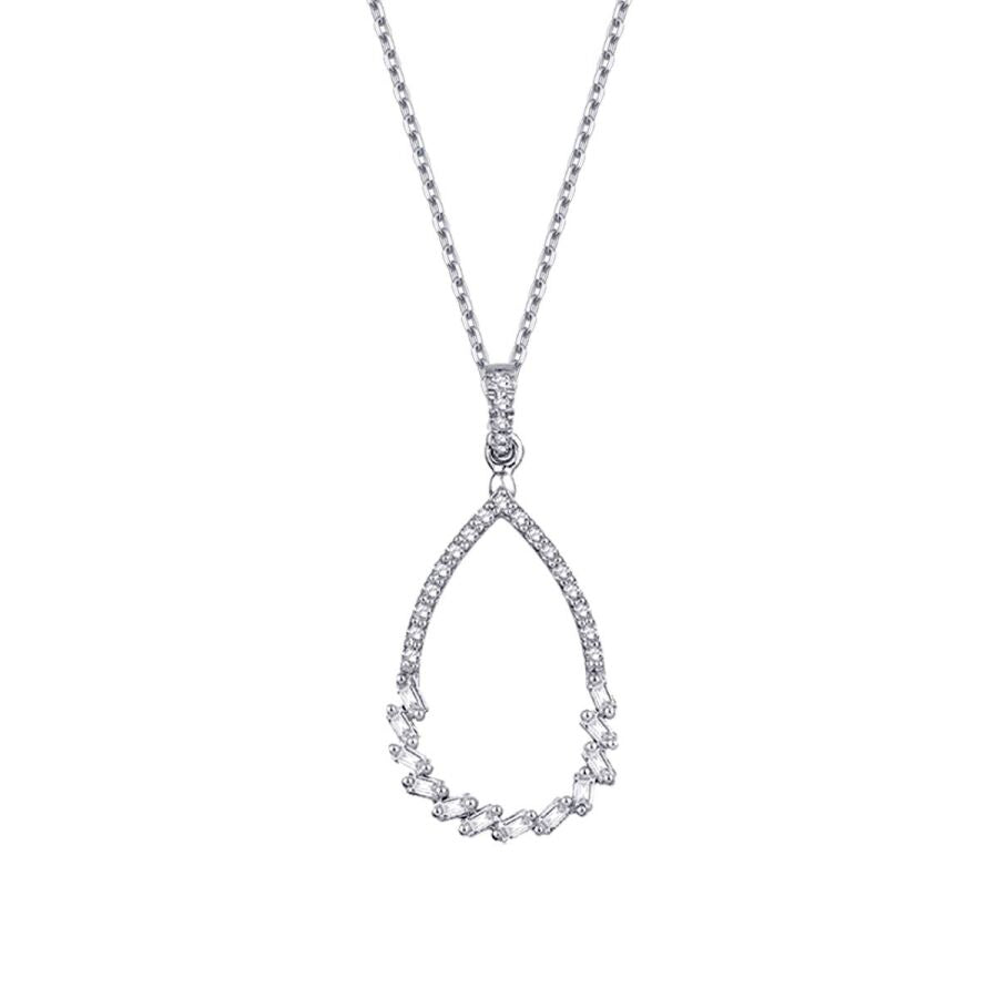 0,22 Carat Diamond Baguette Necklace