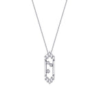 0,09 Carat Diamond Baguette Necklace