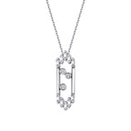 0,09 Carat Diamond Baguette Necklace