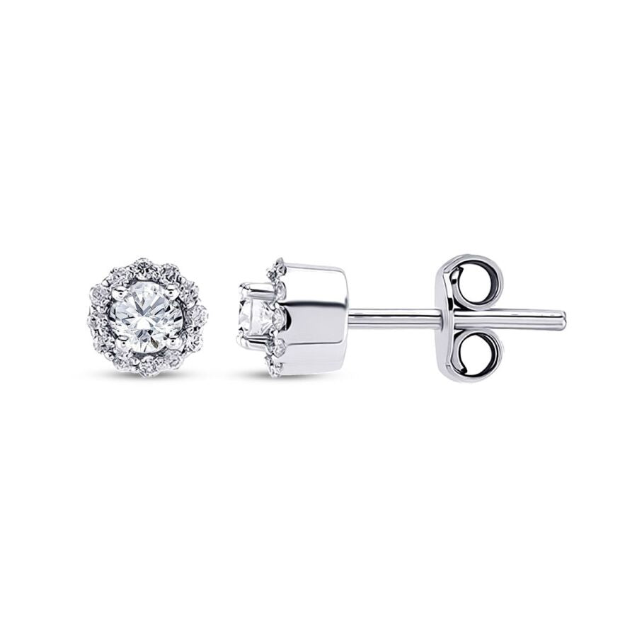 0,37 Carat Diamond Solitaire Earrings