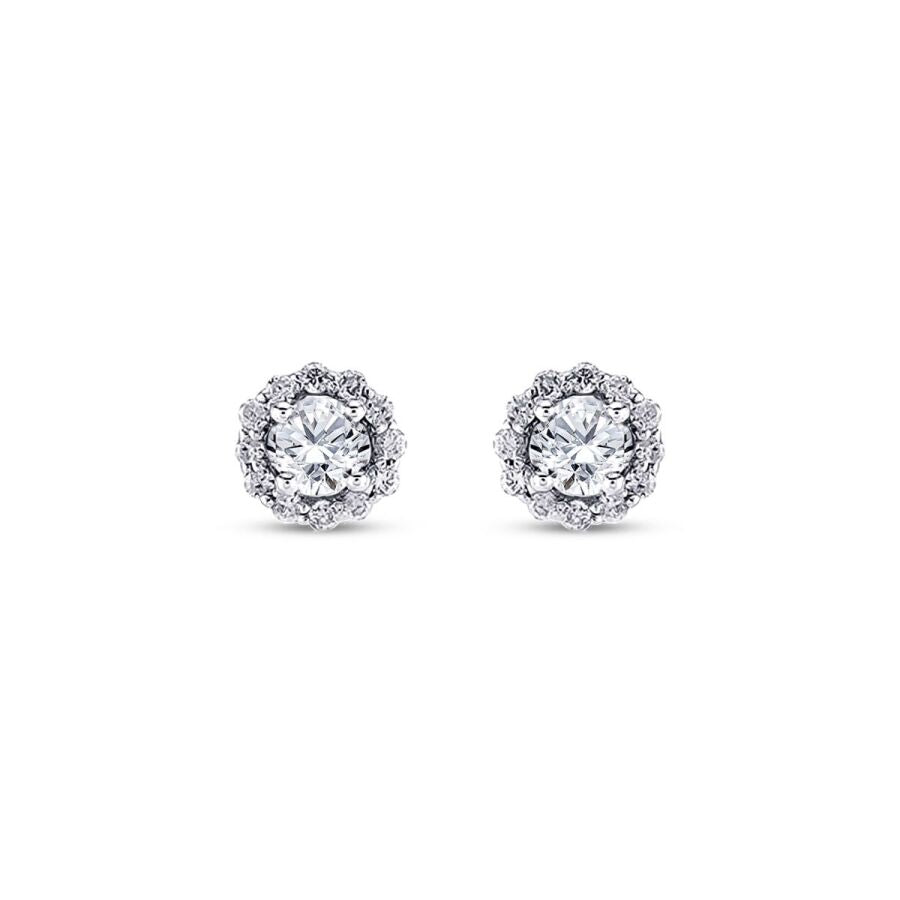 0,37 Carat Diamond Solitaire Earrings