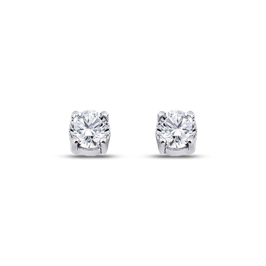 1,00 Carat Diamond Solitaire Earrings