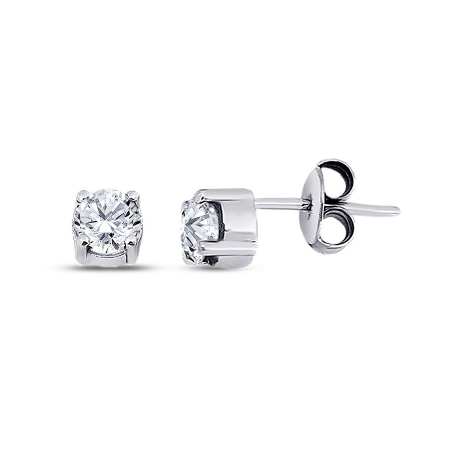 1,00 Carat Diamond Solitaire Earrings