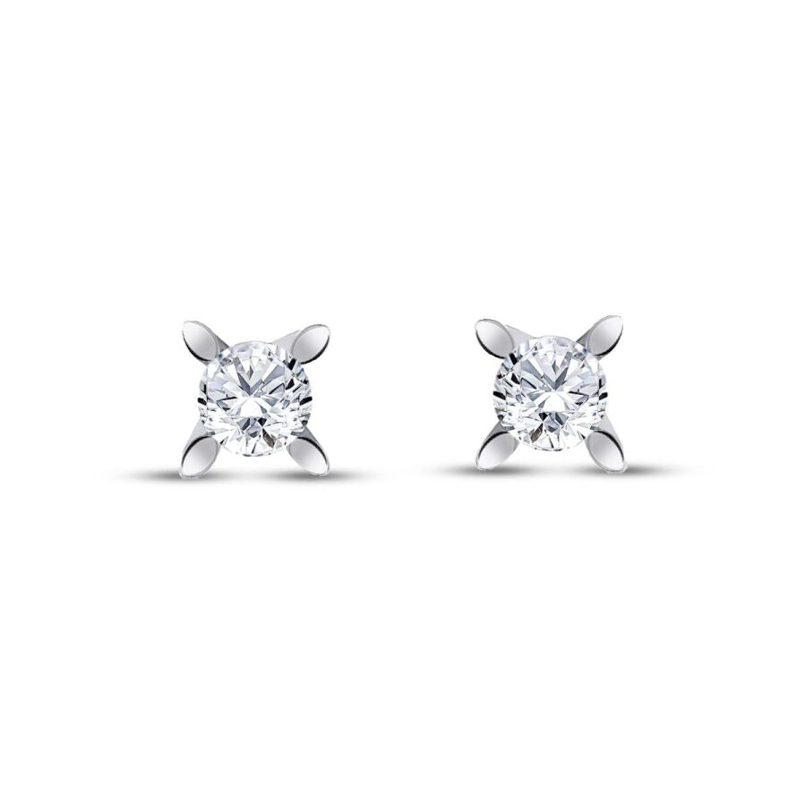 0,60 Carat Diamond Solitaire Earrings